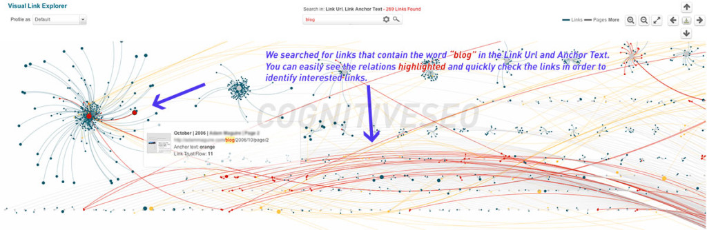 cognitive SEO Visual Link Explorer