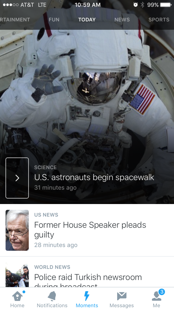 Twitter Moments Mobile